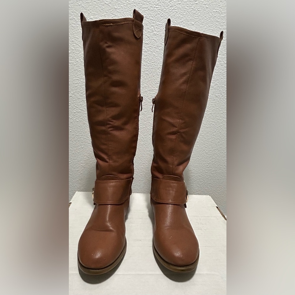 DBDK Fashion Boots - Tan - 7 1/2 - 17” Tall - 1” Heel